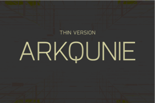 Arkqunie Outline Thin Font