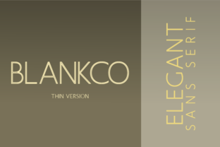Blankco Outline Thin Font