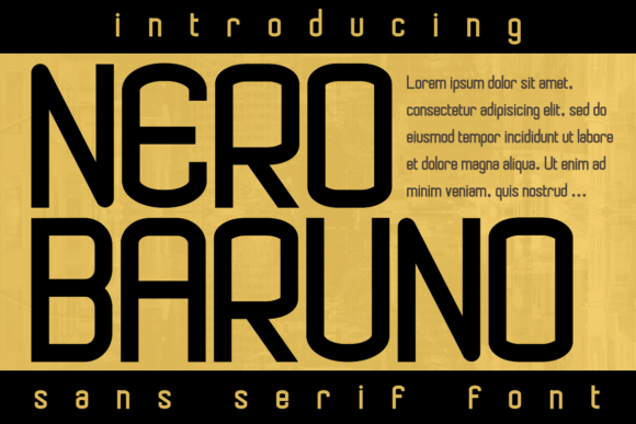 Nero Baruno: A Versatile Sans Serif Typeface for Modern Branding